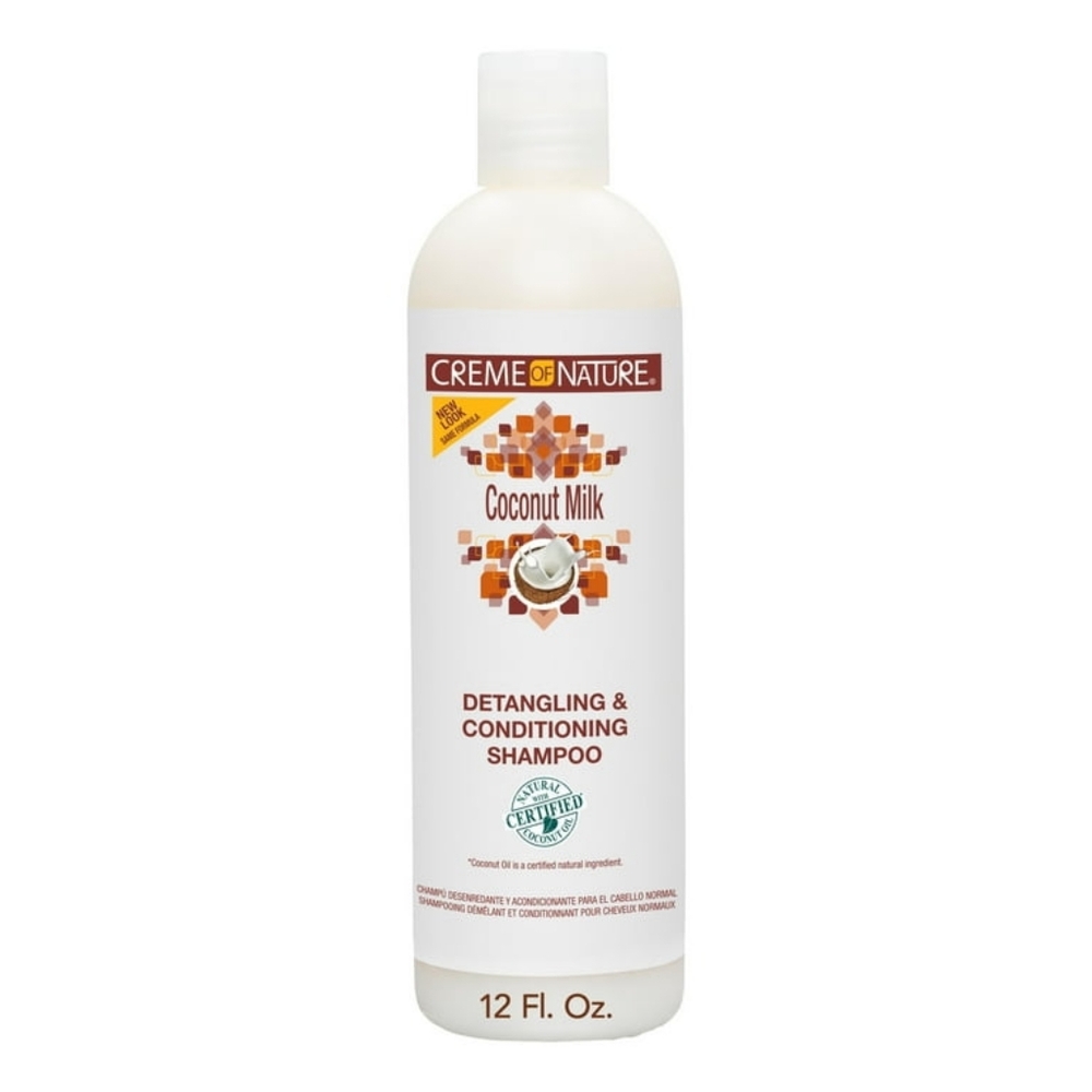 TWO Creme of Nature Coconut Milk Detangling & Conditioning Shampoo 12 oz